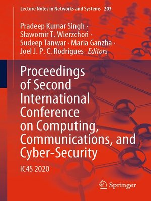 cover image of Proceedings of Second International Conference on Computing, Communications, and Cyber-Security